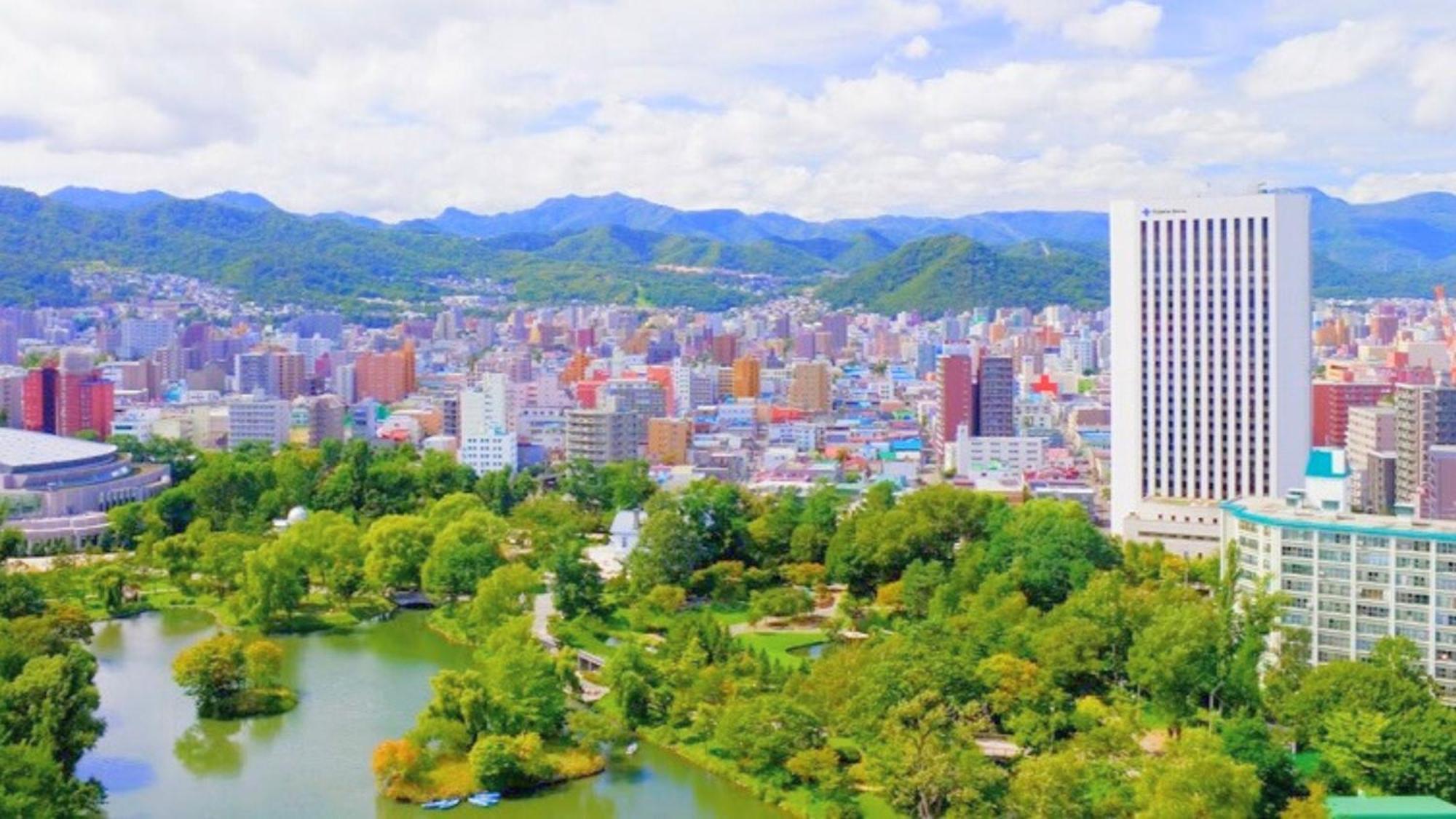 Premier Hotel Nakajima Park Sapporo Eksteriør billede View of the city